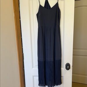 Madewell Deep Blue Midi Dress with Spaghetti Straps